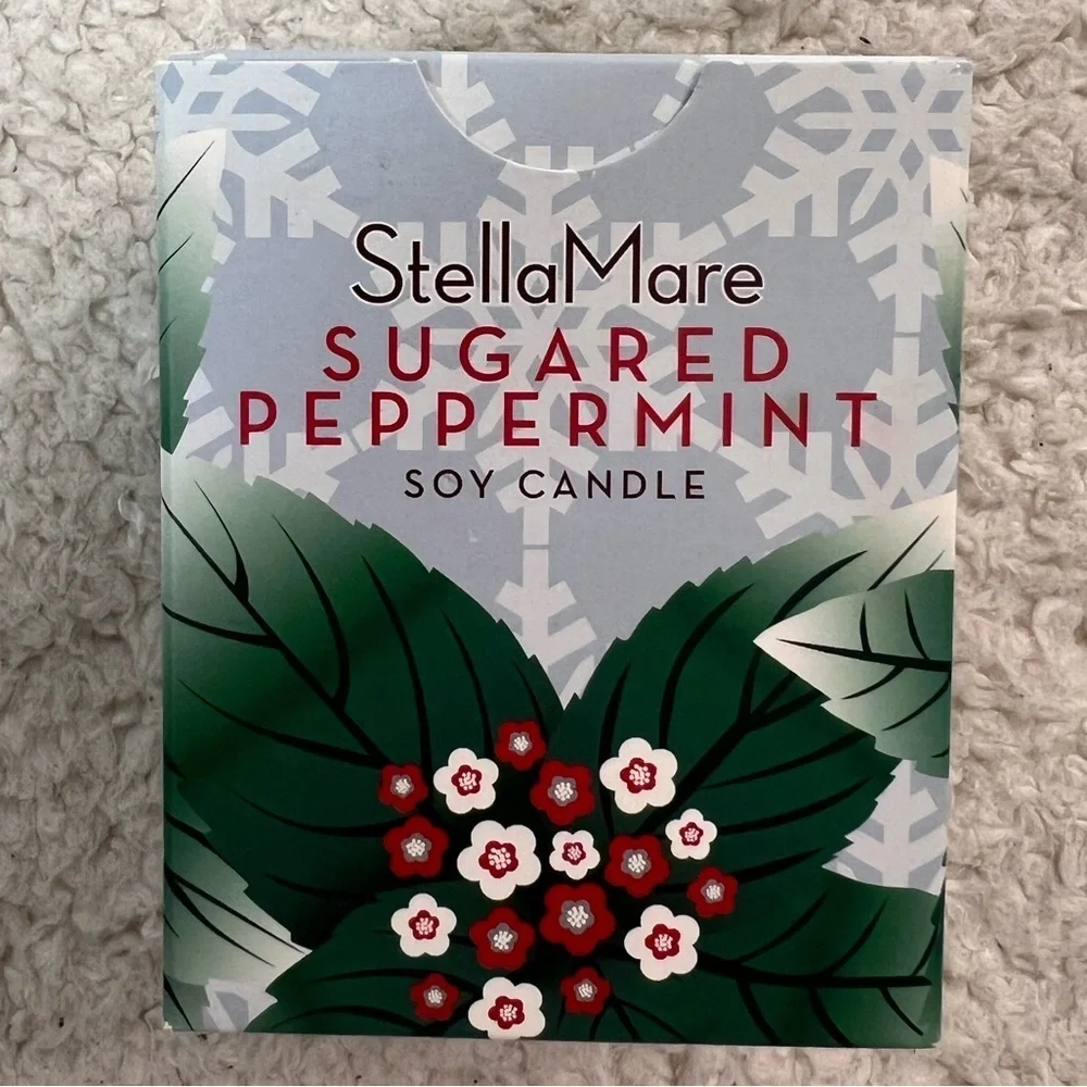 Pacifica Stella Mare Sugared Peppermint Soy Candle + Reed Diffuser Set